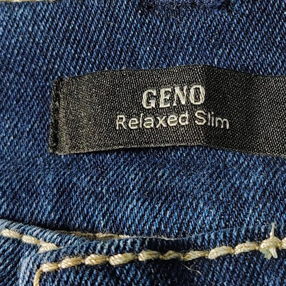 True Religion Geno Big T Flap Slim Jeans Mens Size 38 Medium Lagoon W38 L32 Wash